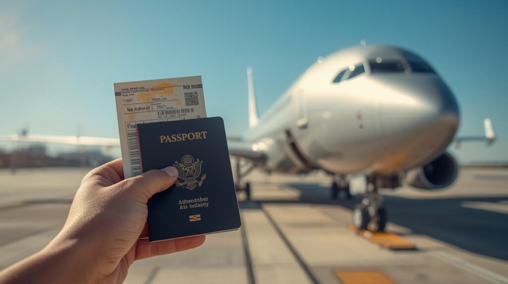 طائرة حديثة تقلع من المطار ترمز إلى السفر بأرخص تذاكر طيران ونصائح حجز الرحلات