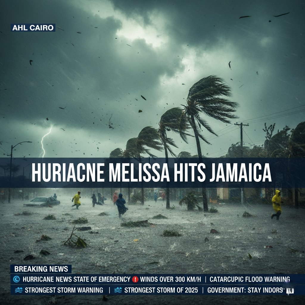 إعصار ميليسا يضرب جامايكا: أقوى عاصفة تهدد الكاريبي في